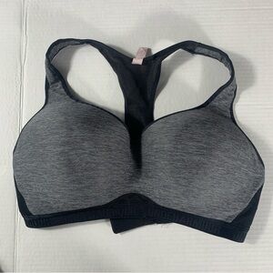 Under Armour 36D Grey Heather Racerback Sports Bra Medium Support Activewear